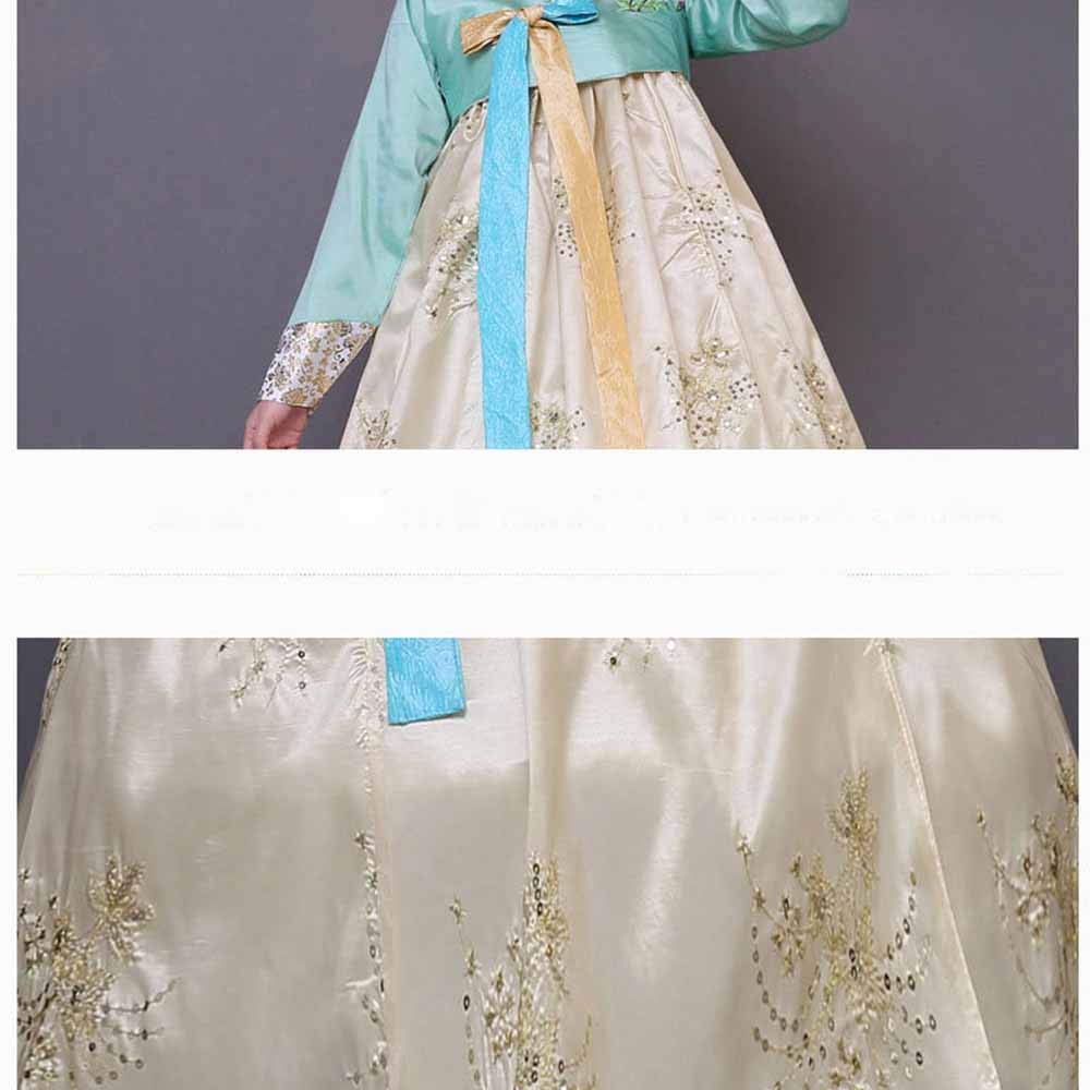 Korean Traditional Hanbok Dress for Women - Long Sleeve Palace Style Hanboks Costume for Wedding, Dance & Cosplay | Perfect for Cultural Events, Festivals & Special Occasions