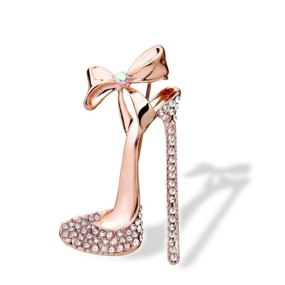 Sparkling Crystal High Heel Shoe Brooch Pins - Elegant Fashion Jewelry Gift for Women & Men - Perfect for Weddings, Parties, and Special Occasions