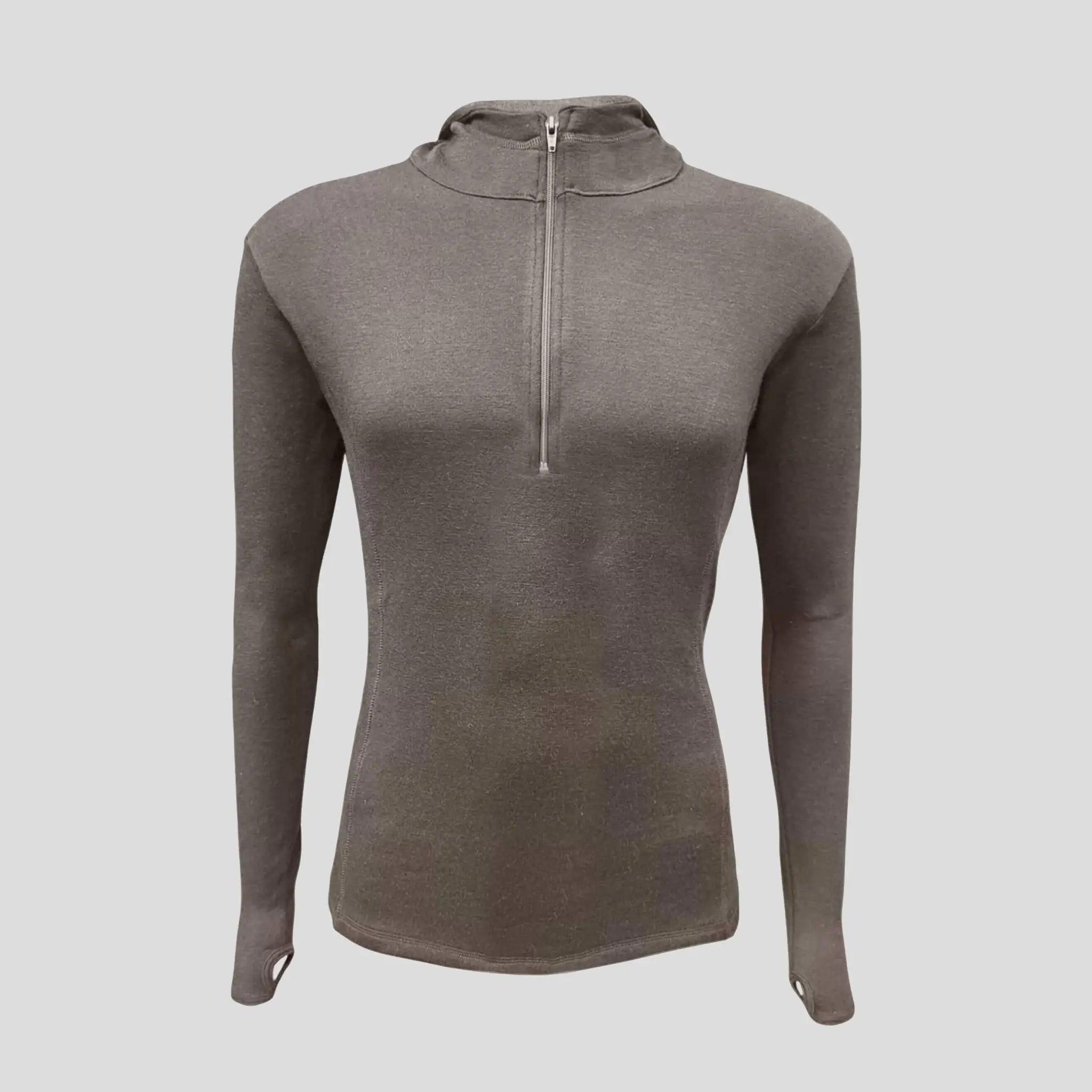 Men's Alpaca Wool Hoodie - 300 Lightweight Half Zip Pullover for Outdoor Hiking & Winter Travel | Soft Thermal Fleece Sweatshirt