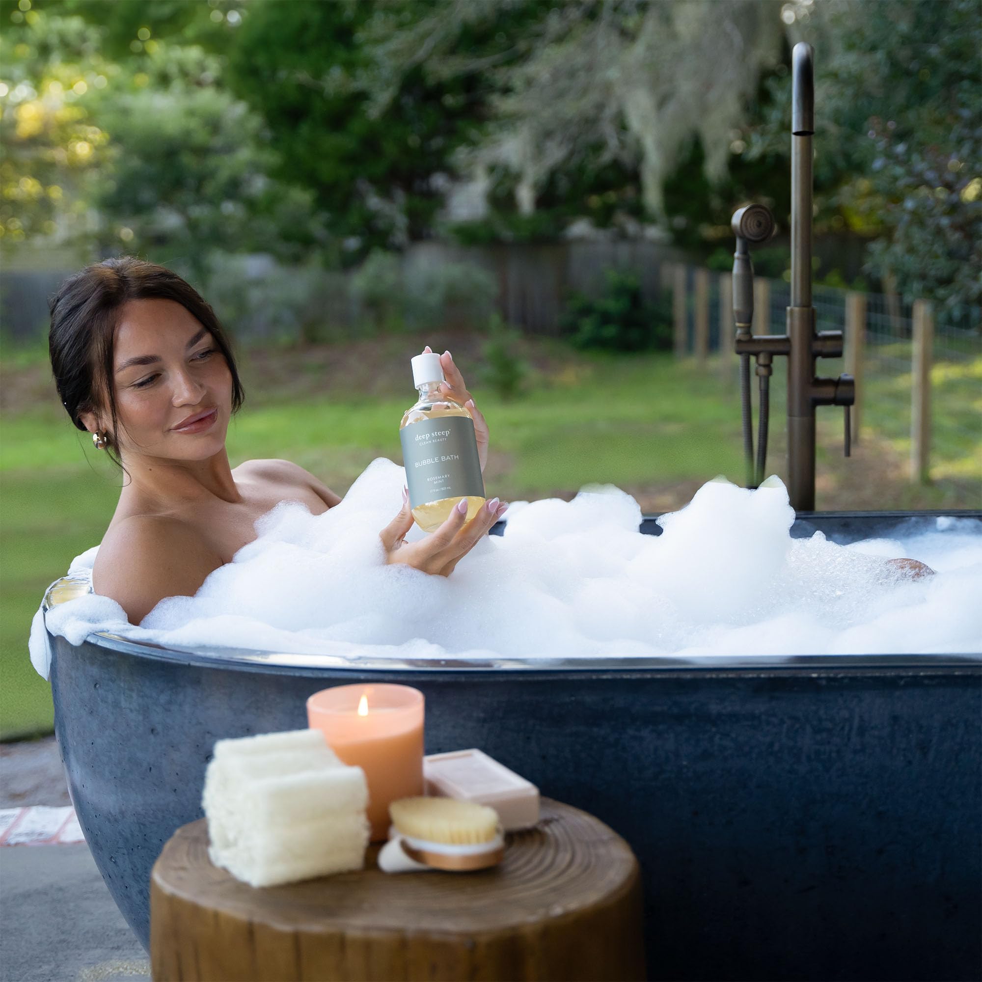 Deep Steep Rosemary Mint Bubble Bath - 17 oz (Pack of 2) | Relaxing Aromatherapy for Stress Relief & Self-Care | Perfect for Spa Nights & Gift Sets