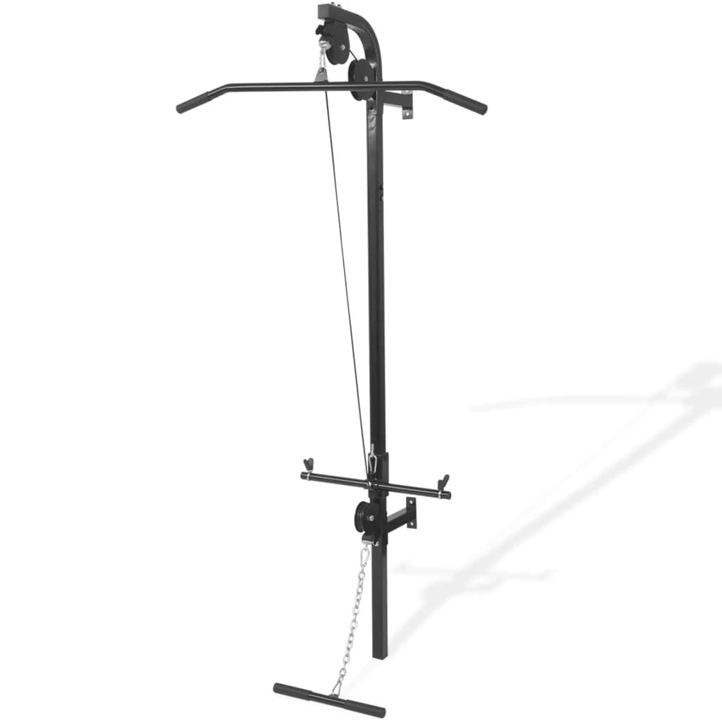 vidaXL Home Gym Wall Mount with 2 Pulleys - Strength Training Equipment for Full Body Workout at Home | Perfect for Small Spaces & Home Fitness Enthusiasts