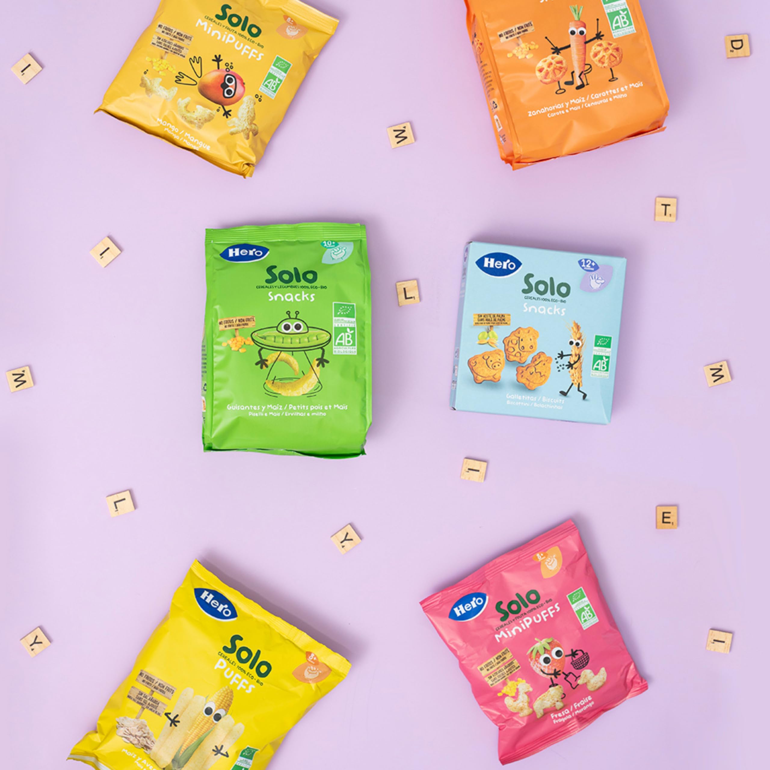 Hero Solo - Organic Corn & Oat Snacks for Babies 8+ Months, 100% Natural, Sugar-Free, Gluten-Free, No Additives, Eco-Friendly - 5x25g Pack - Perfect for On-the-Go Healthy Snacking & Baby Food