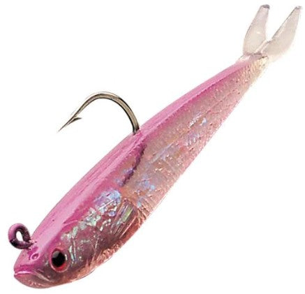 4 Holographic Split Tail Minnow Fishing Lures 2/0 Hook Size (1/2 oz) - Realistic Bait for Bass, Trout & Walleye - Perfect for Freshwater & Saltwater Fishing