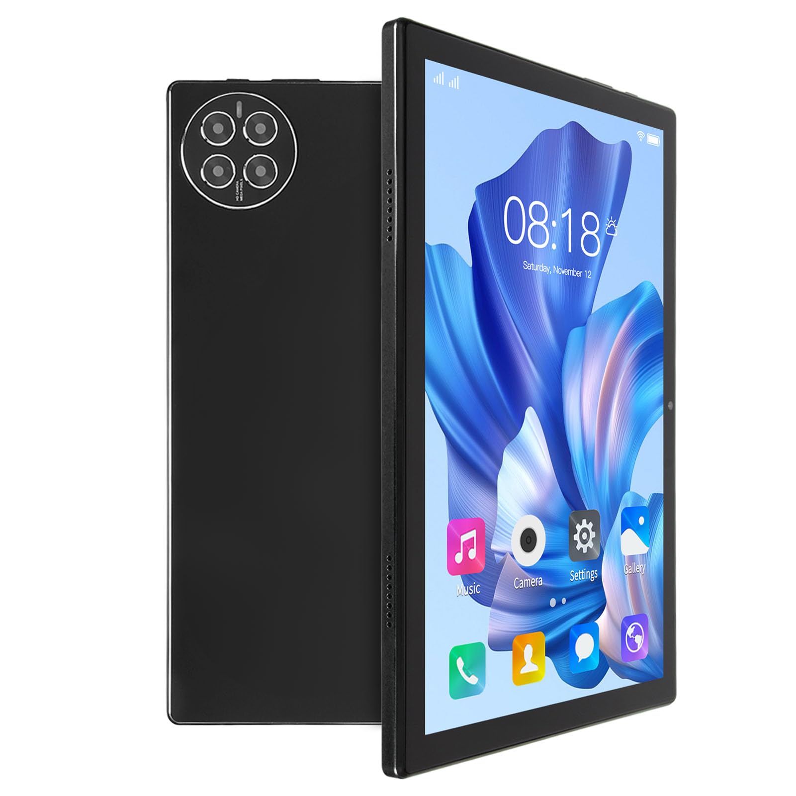 Zunate 10 Inch Android 12 Tablet - 12GB RAM 256GB Storage, 8-Core CPU, 4G LTE Calling, 8MP+20MP Cameras, 1920x1200 IPS Display, Dual Band WiFi - Perfect for Work, Study & Entertainment (Black)