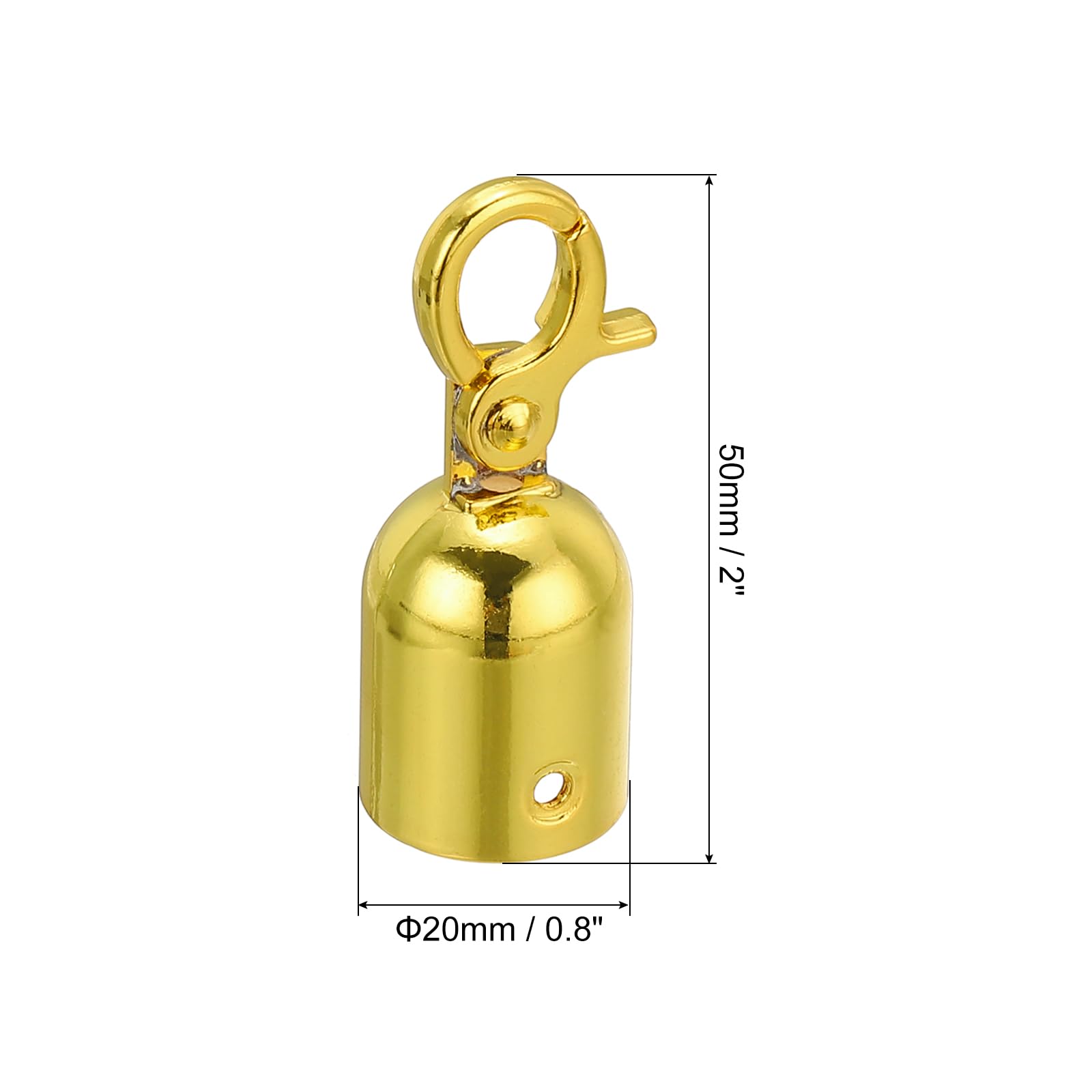 Golden Stanchion Rope End Stoppers 6-Pack - Crowd Control & Queue Dividers for Events