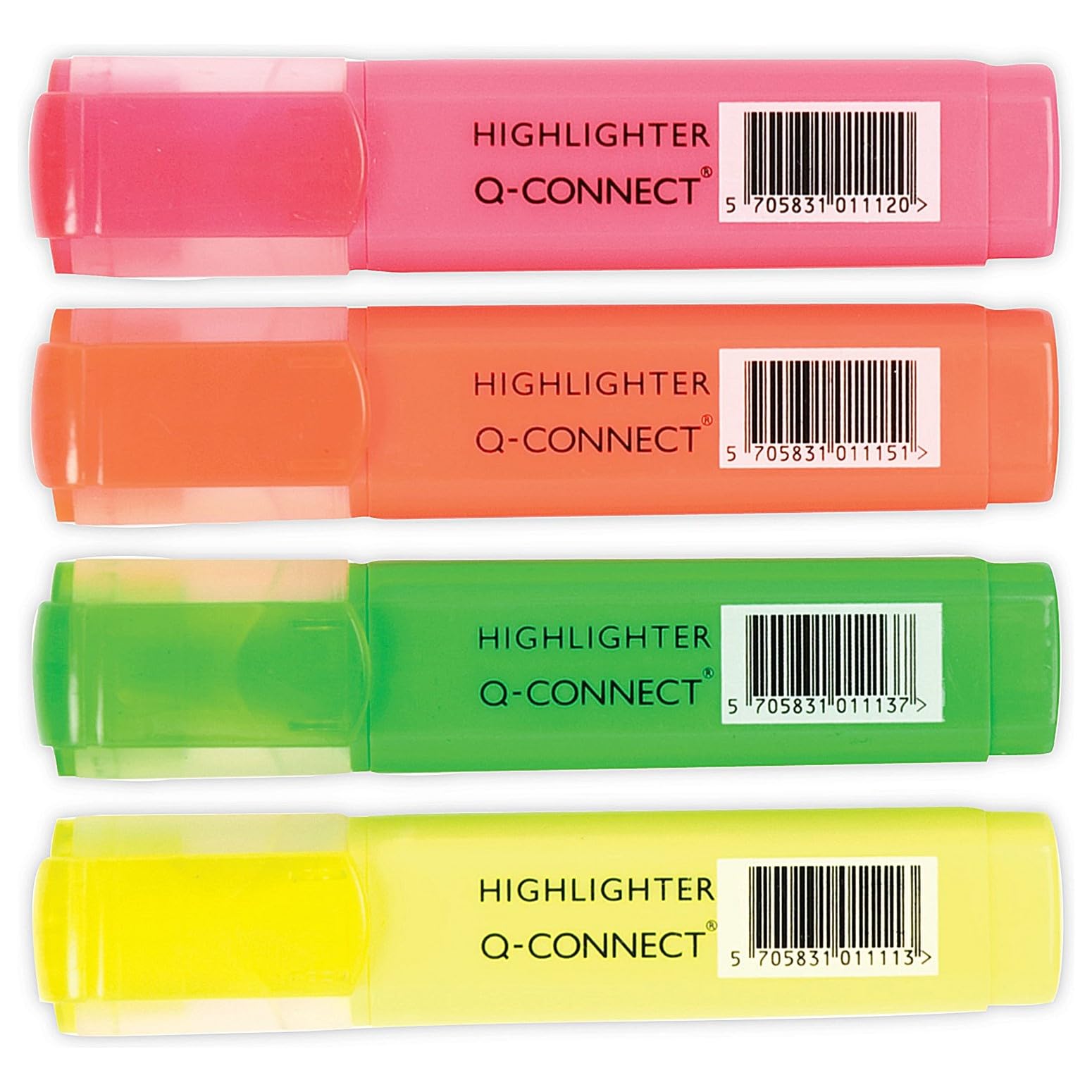 Vibrant Assorted Highlighter Pens - 4 Pack (KF01116) for Note Taking, Studying & Office Organization