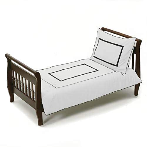 Luxury White Baby Doll Bedding Set - Hotel Style Toddler Crib Bedding for American Girl Dolls & 18