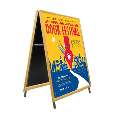 24x36 Wooden A-Frame Sign Holder with 1 1/4