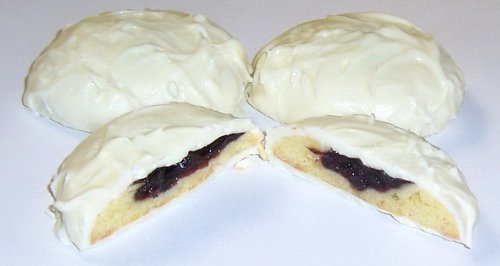 Scott's Cakes White Chocolate Covered Blueberry Butter Cookies - 1 Pound Bag | Gourmet Dessert Snacks for Parties, Gifts & Tea Time