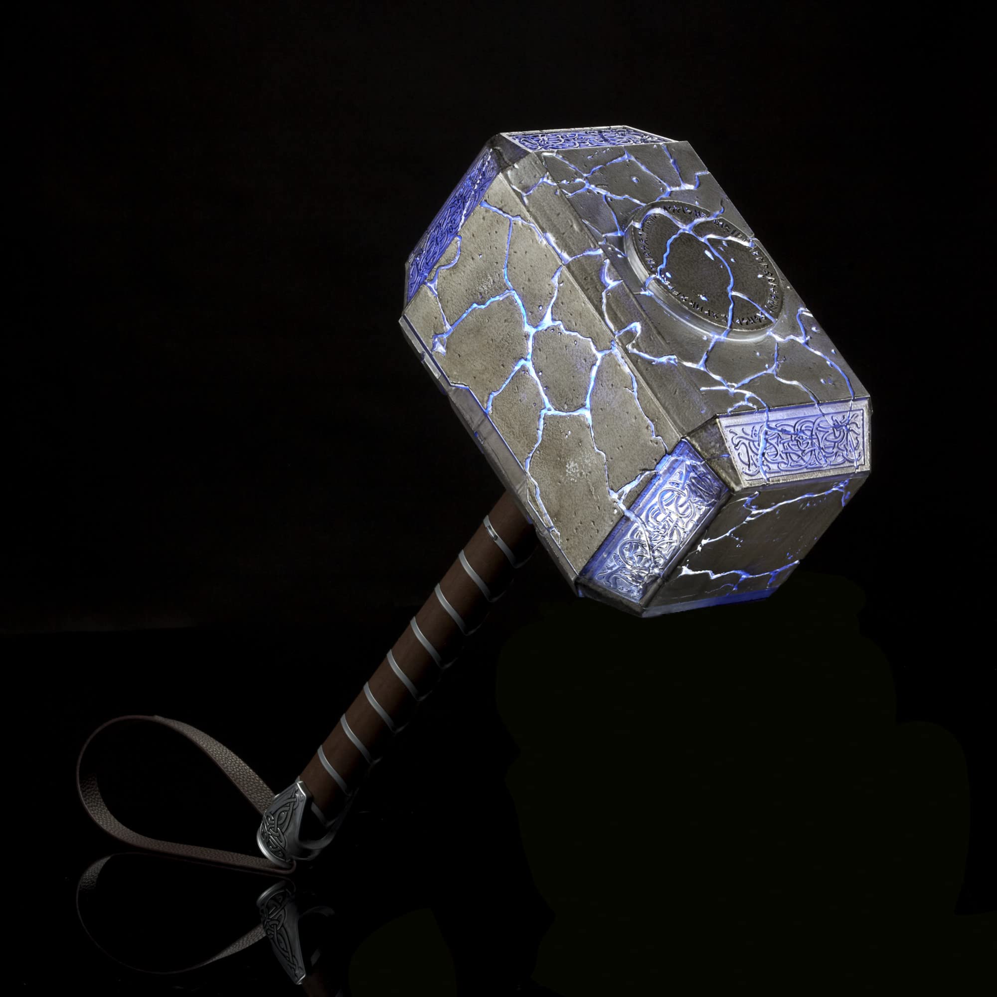 Marvel Legends Mighty Thor Electronic Hammer with Lights & Sound FX - Love and Thunder Roleplay Collectible (7x22x11 inches) - Perfect for Cosplay, Movie Nights & Superhero Gift Ideas