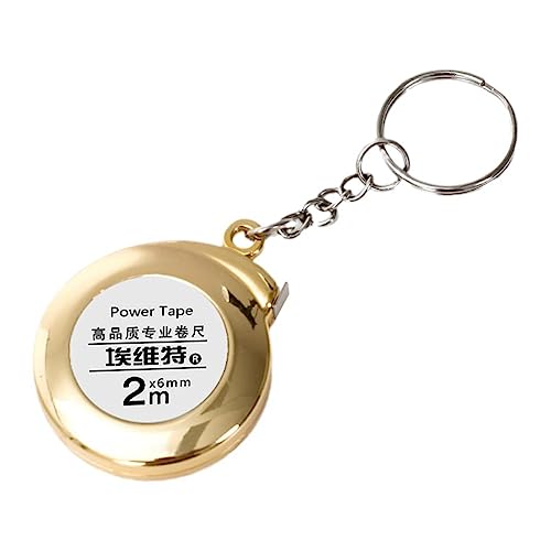 Mini Retractable Measuring Tape Keychains - 6.5ft/2M Stainless Steel Durable Portable Keychain Tape Measure for DIY, Crafting, and Home Improvement Projects
