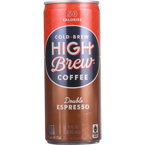 High Brew Coffee Double Espresso - Premium Cold Brew Coffee (12 Pack, 8 OZ Cans) - Perfect for Office, Travel & Energy Boost