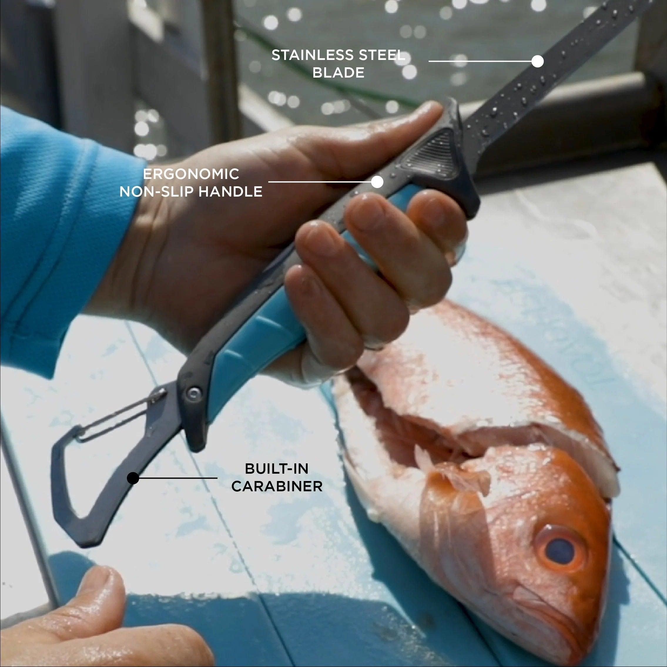 Toadfish Stowaway Folding Fillet Knife - Premium Stainless Steel Fishing Knife for Gutting & Cleaning Fish | Compact & Portable for Camping, Boating & Outdoor Adventures