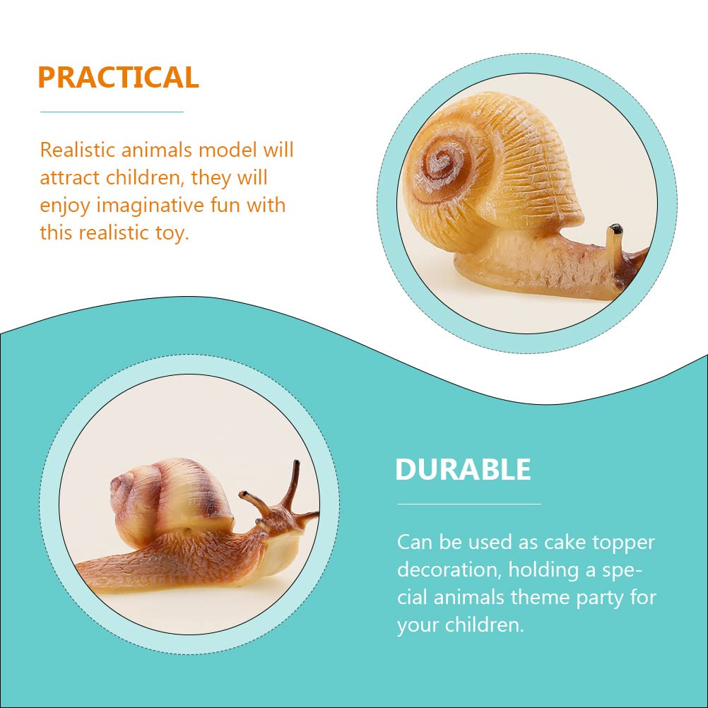 TOYANDONA 4Pcs Educational Snail Toy Set for Kids - Early Learning & Aquarium Decor