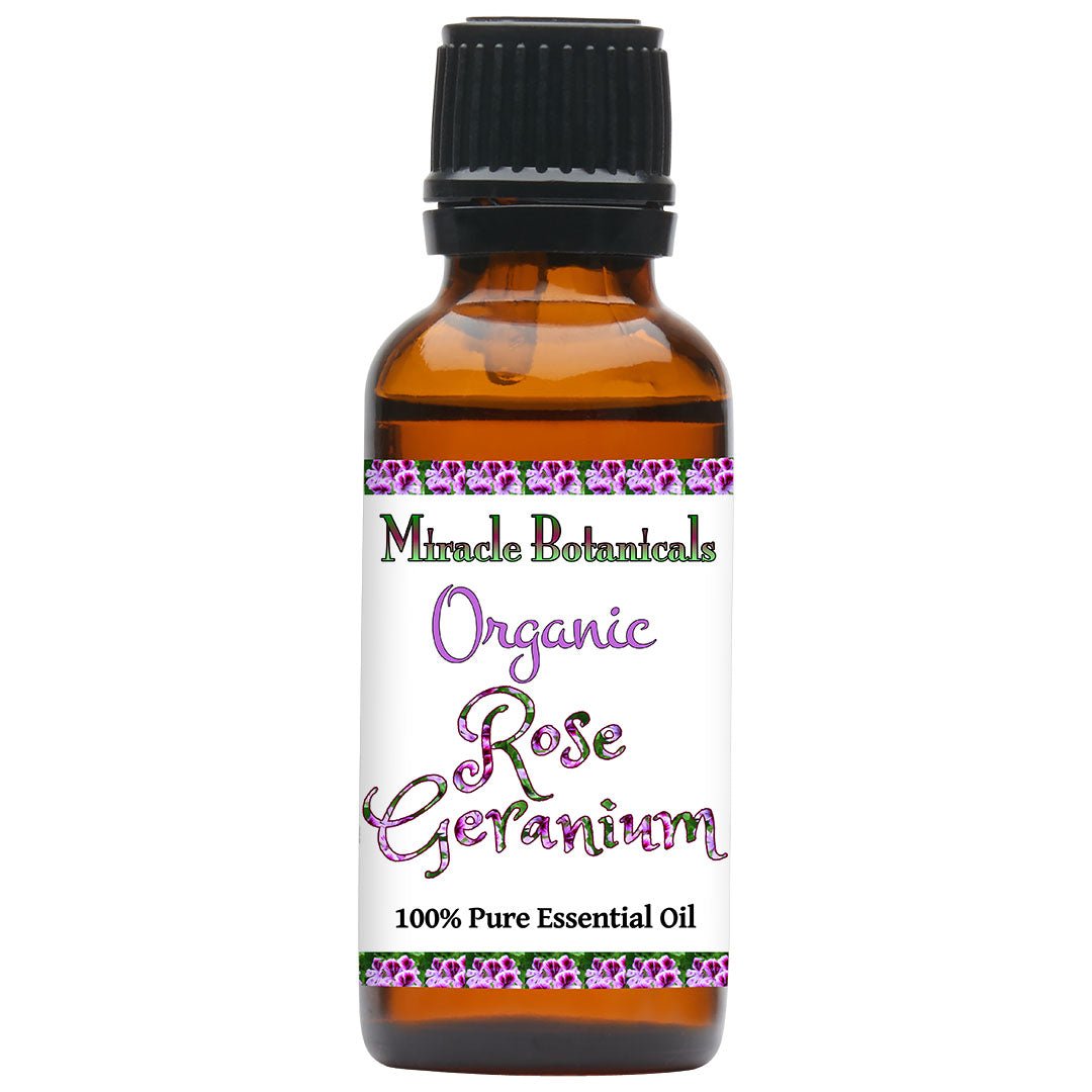 Organic Rose Geranium Essential Oil (Pelargonium Graveolens var. Roseum) - 100% Pure, Natural Aromatherapy Oil for Relaxation, Skincare & Home Fragrance
