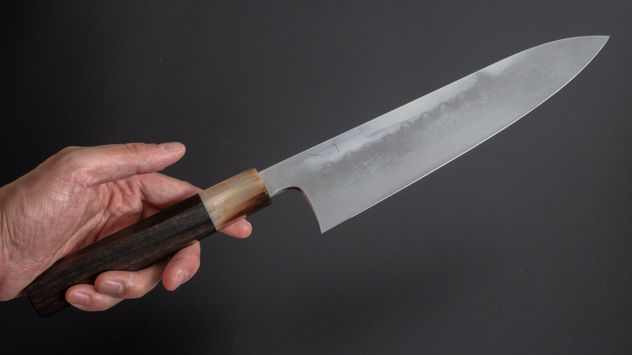 Hitohira Togashi Yohei Blue #1 Mizu Honyaki Gyuto 240mm Japanese Chef Knife with Taihei Ebony Handle & Saya - Perfect for Sushi, Sashimi & Precision Cutting (#049)