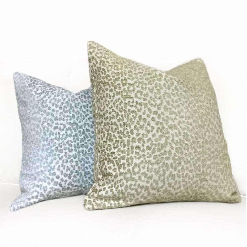 Kravet Candice Olson Tetouan Leopard Print Spring Green Pillow Cover - Stylish Home Decor for Living Room, Bedroom & Sofa