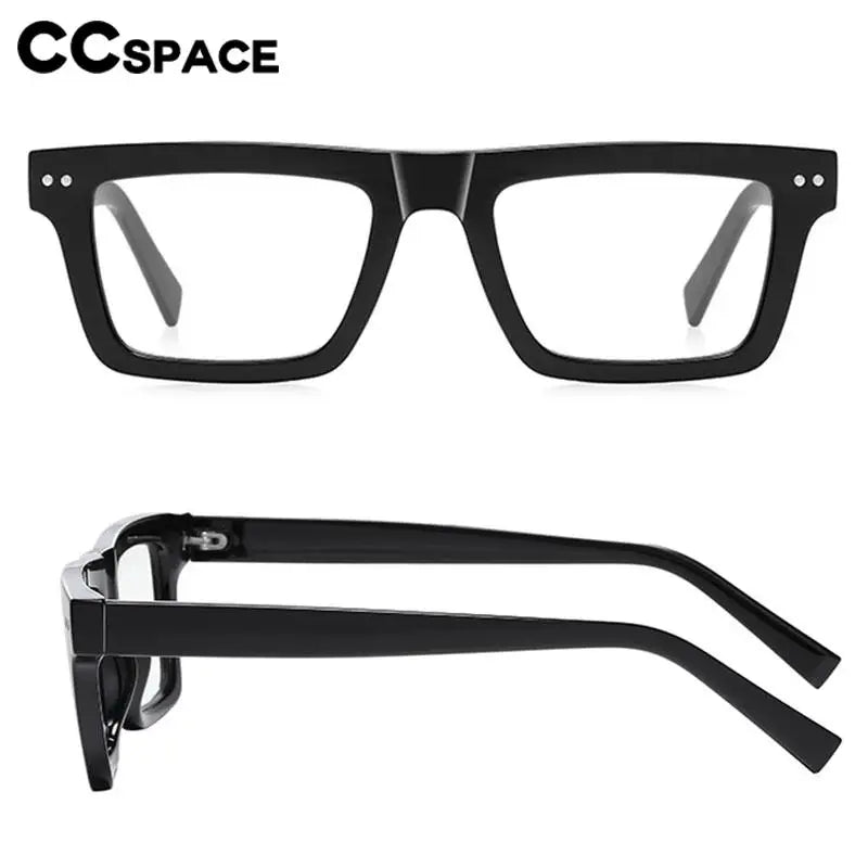 CCspace Unisex Full Rim Square TR90 Titanium Eyeglasses Frame 57176 - Lightweight & Durable Glasses for Work, Reading & Everyday Wear