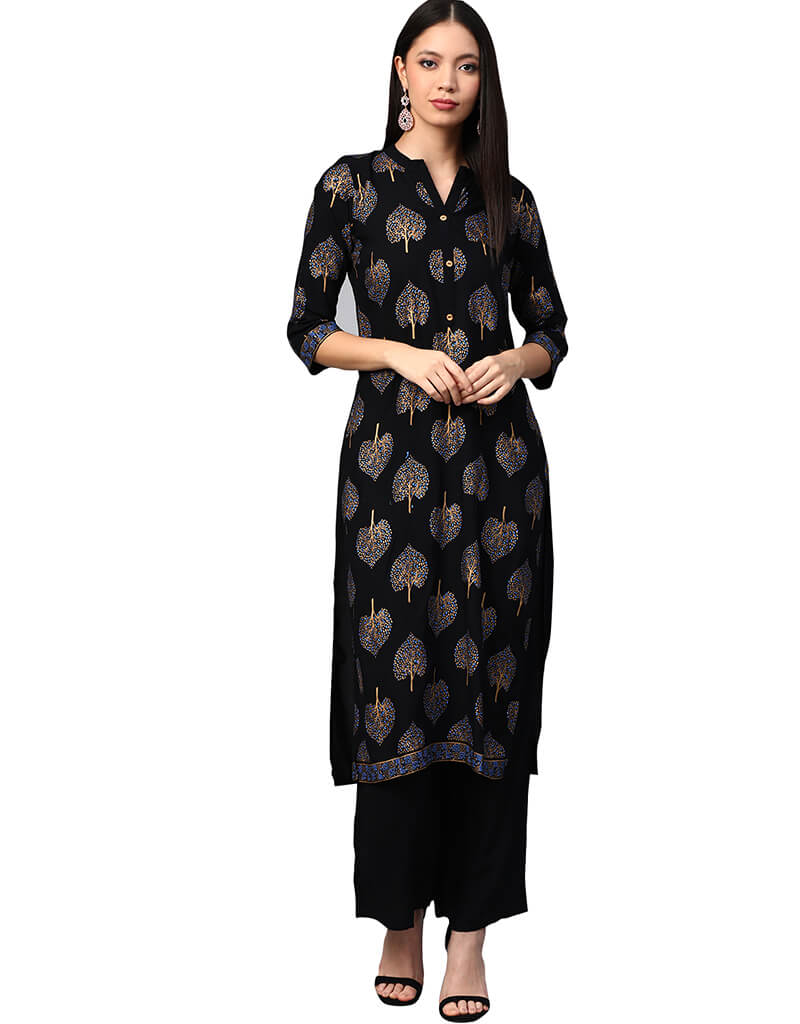 Black Cotton Palazzo Straight Pants for Women - Comfortable Wide Leg Trousers for Casual Wear, Office & Travel