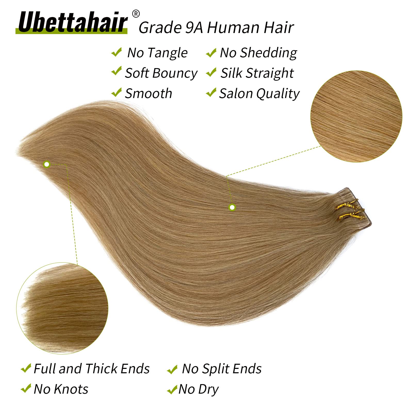20pcs 16-inch Strawberry Blonde Tape-in Hair Extensions | 30g Human Remy Hair | Seamless Skin Weft Silk Straight Double Sided Invisible Tape | Perfect for Daily Wear, Parties & Special Occasions