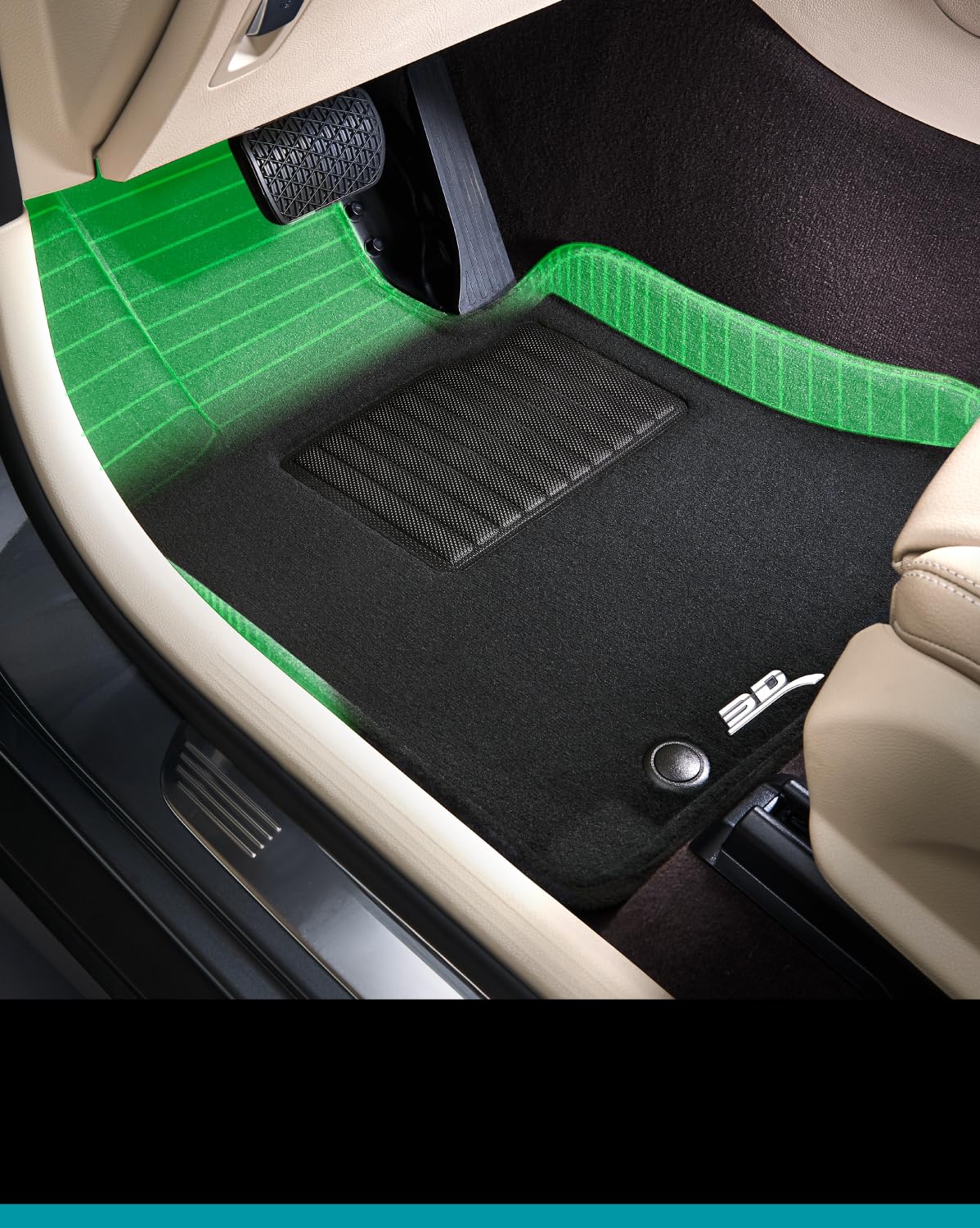 3D MAXpider All-Weather Custom Fit Floor Mats for 2011-2021 Dodge Charger RWD - Premium Carpeted Liners (1st & 2nd Row) - Perfect for Daily Commutes, Road Trips & Winter Protection