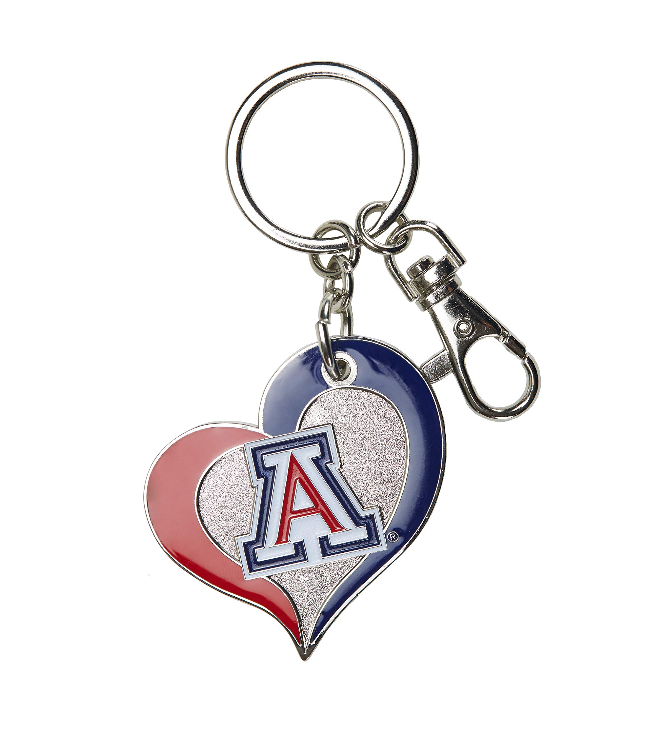 Aminco NCAA Unisex Swirl Heart Keychain - Perfect for College Fans, Gifts & Game Day Accessories