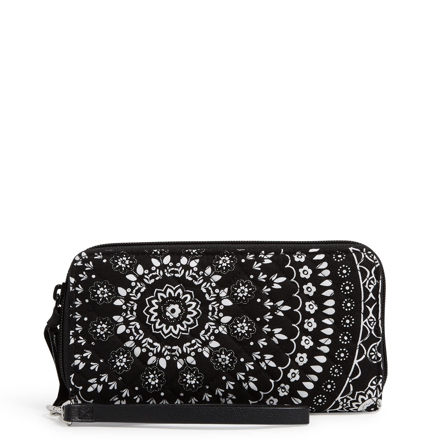 Vera Bradley RFID Blocking Women's Cotton Accordion Wristlet Wallet - Stylish & Secure for Travel, Shopping & Everyday Use