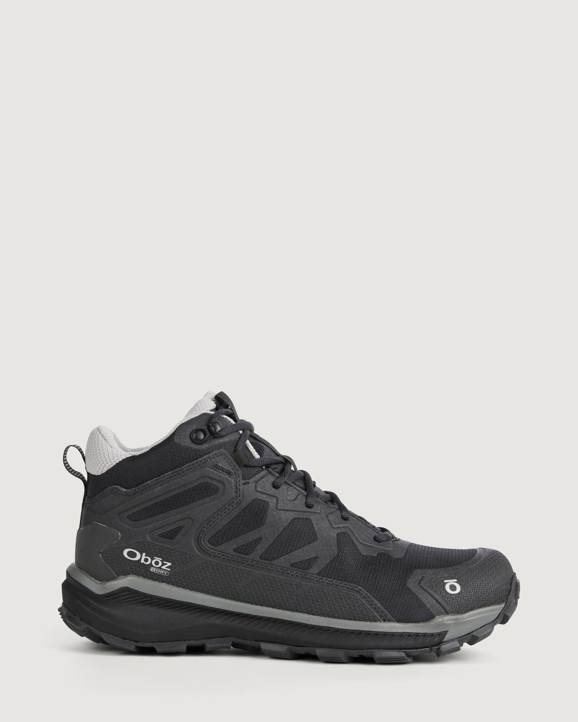 Oboz Katabatic Waterproof Mid Hiking Boots for Men - Black Sea | Durable Outdoor Trekking Shoes for Hiking, Backpacking & Mountain Adventures