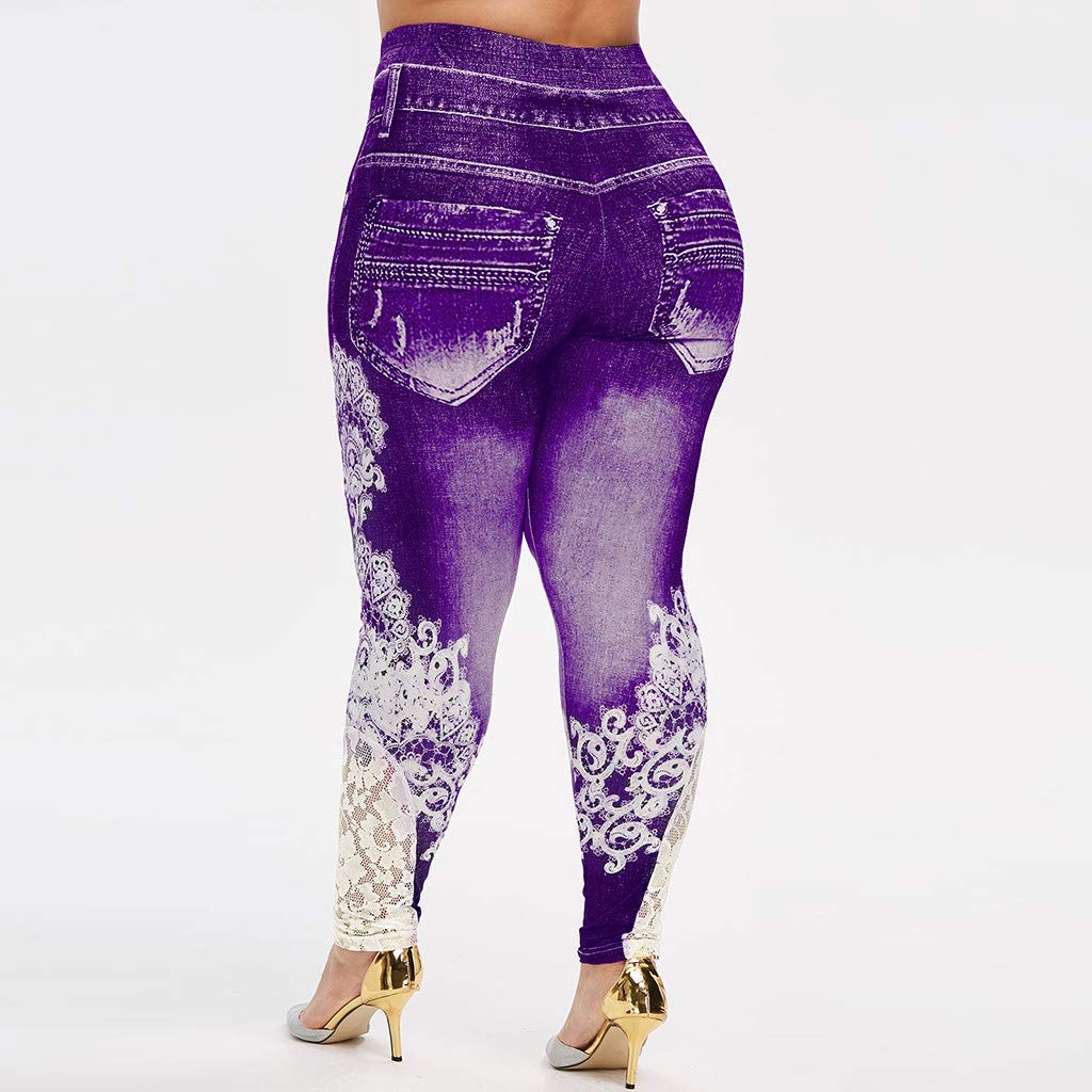 Women's Printed Yoga Leggings - High Waist Stretchy Workout Pants for Running, Fitness & Gym - Fashionable Activewear for Yoga, Pilates & Lounge Wear
