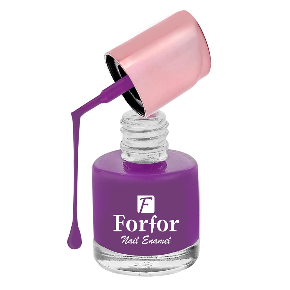 FORFOR® Long-Lasting Glossy Nail Polish - Vibrant Bright Purple Shade | Chip-Resistant Formula for Salon-Quality Manicures at Home | Perfect for Parties, Weddings & Everyday Wear