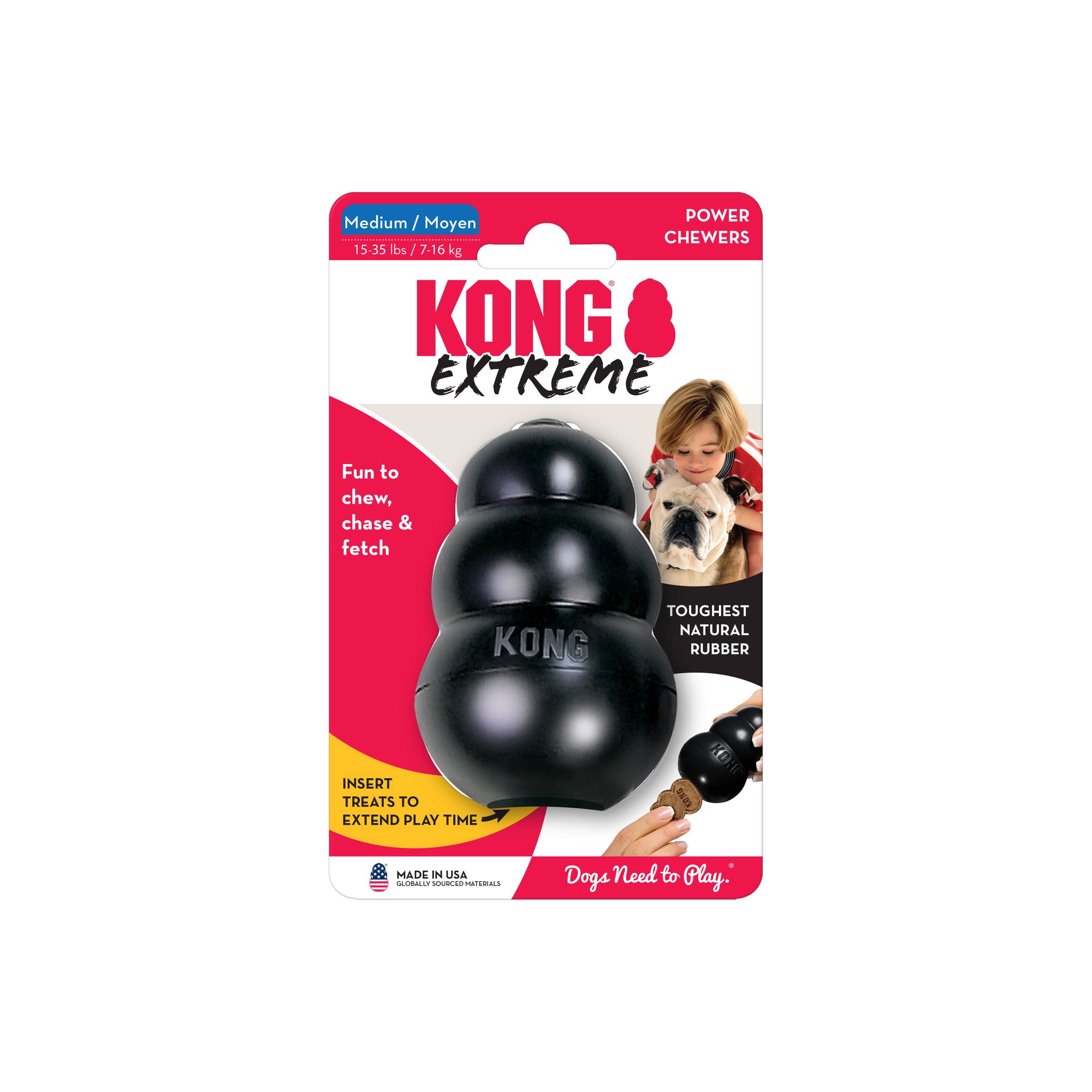 KONG EXTREME Dog Toy - Durable Chew Toy for Aggressive Chewers, Interactive Play & Mental Stimulation - Perfect for Large Dogs, Training, and Boredom Relief