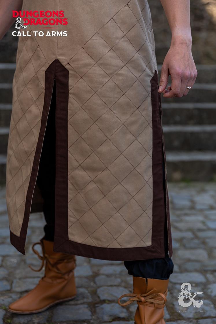 Dungeons & Dragons Fighter Tunic - Medieval Hemp Costume for Cosplay & LARP - Brown Fantasy Outfit for Roleplaying Games & Renaissance Fairs