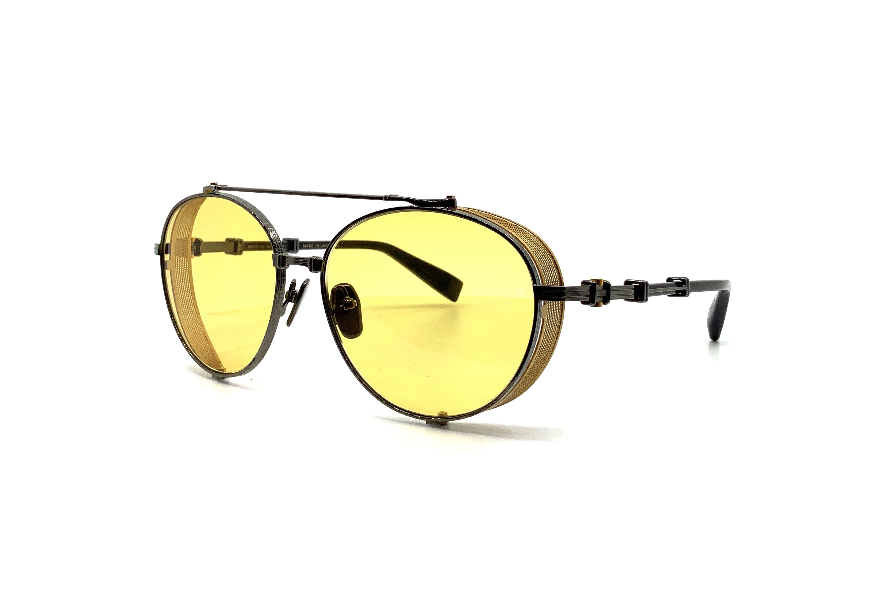 Balmain Brigade II Gold & Black Luxury Sunglasses for Men & Women – Perfect for Fashion, Travel, and Outdoor Activities