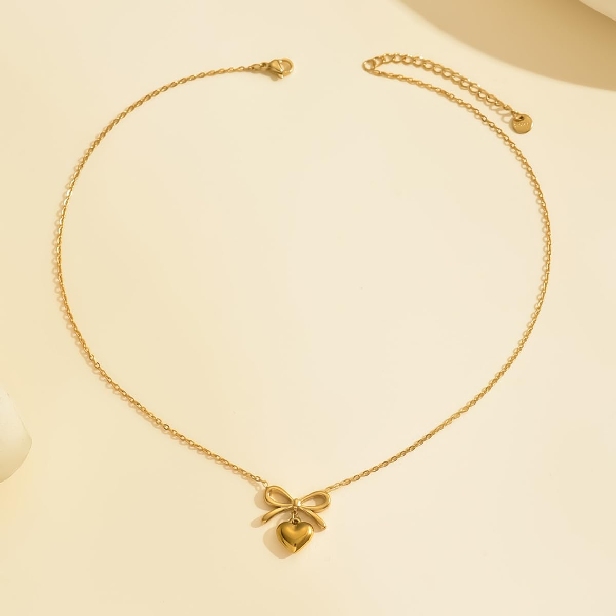 18K Gold Plated Bow Pearl Necklace for Women - Elegant Gift for Her