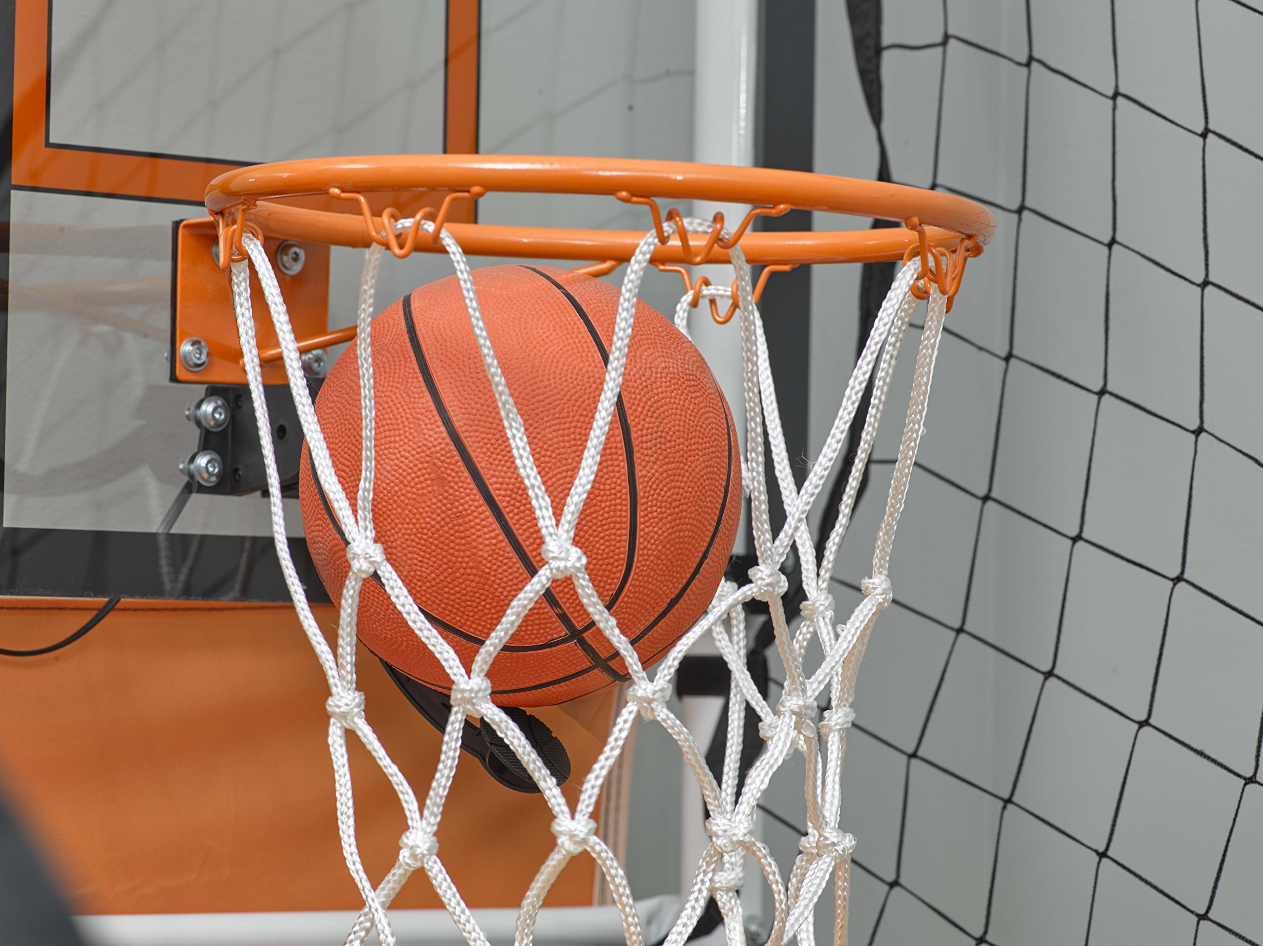 Atomic Slam Dunk Basketball Shootout Game Set with 4 Mini Basketballs, Air Pump & Needle - Perfect for Indoor/Outdoor Sports, Kids Birthday Parties & Family Game Nights