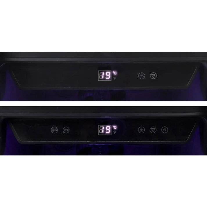 Husky Riserva 168L Dual Zone Wine Cooler Refrigerator - Black HUSWS66MBZY for Home Bar, Kitchen, or Wine Cellar Storage