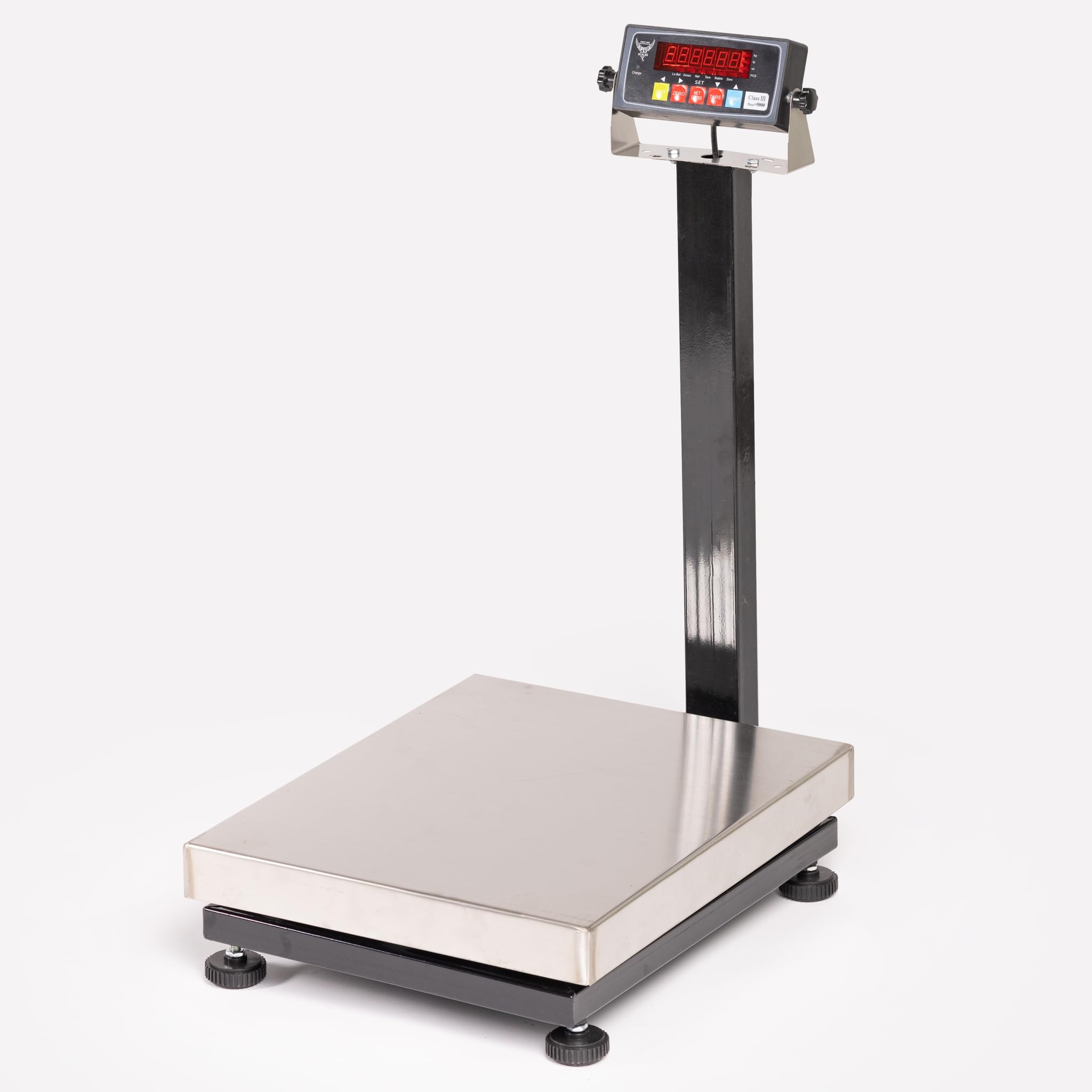 Stainless Steel Bench Scale - 800lb Capacity, 0.05lb Precision, Lb/Kg/Oz Units, 16