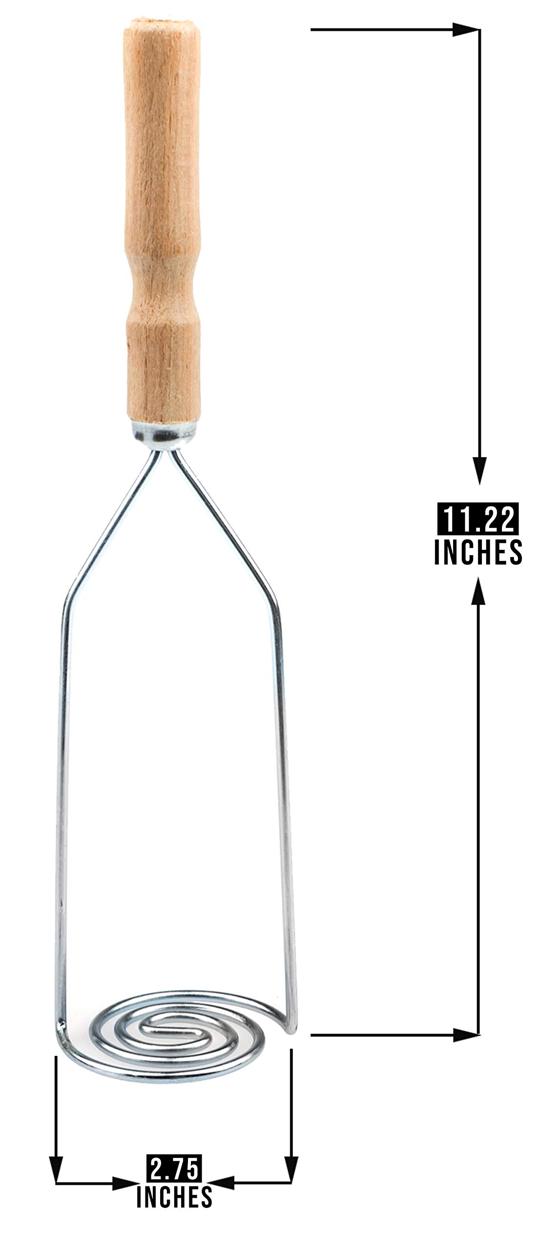 Premium Stainless Steel Potato Masher - 3-Pack Kitchen Tool for Mashing Potatoes, Chickpeas, Avocados & Vegetables | Ideal for Making Mashed Potatoes, Guacamole & Baby Food
