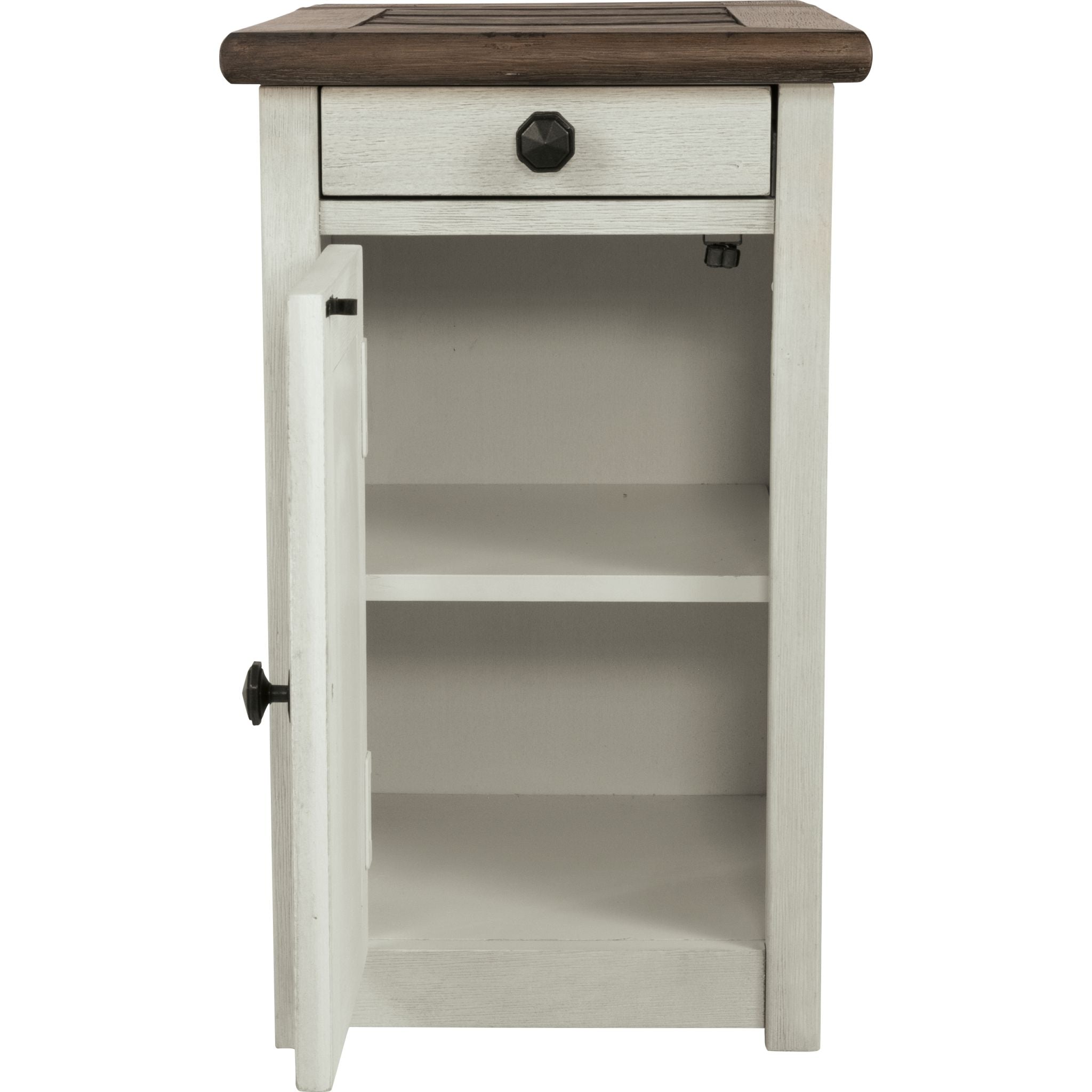Bolanburg Chairside End Table - Two-Tone Finish for Living Room, Bedroom & Office - Stylish Side Table with Storage Shelf