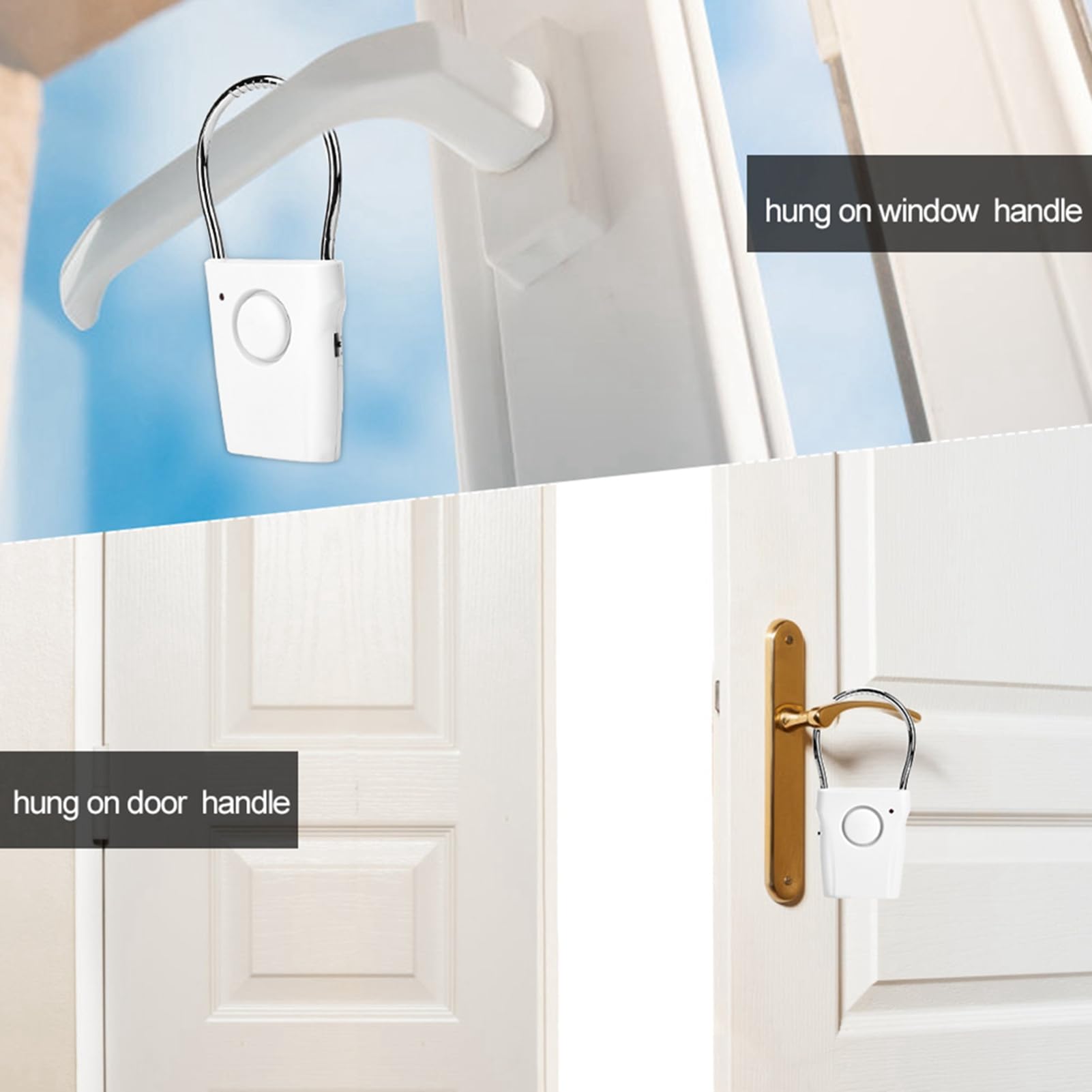120dB Loud Door Handle Alarm - Security Door & Window Entry Alarm with Doorknob Sensor for Home Security & Child Safety | Perfect for Apartments, Dorms, and Vacation Rentals