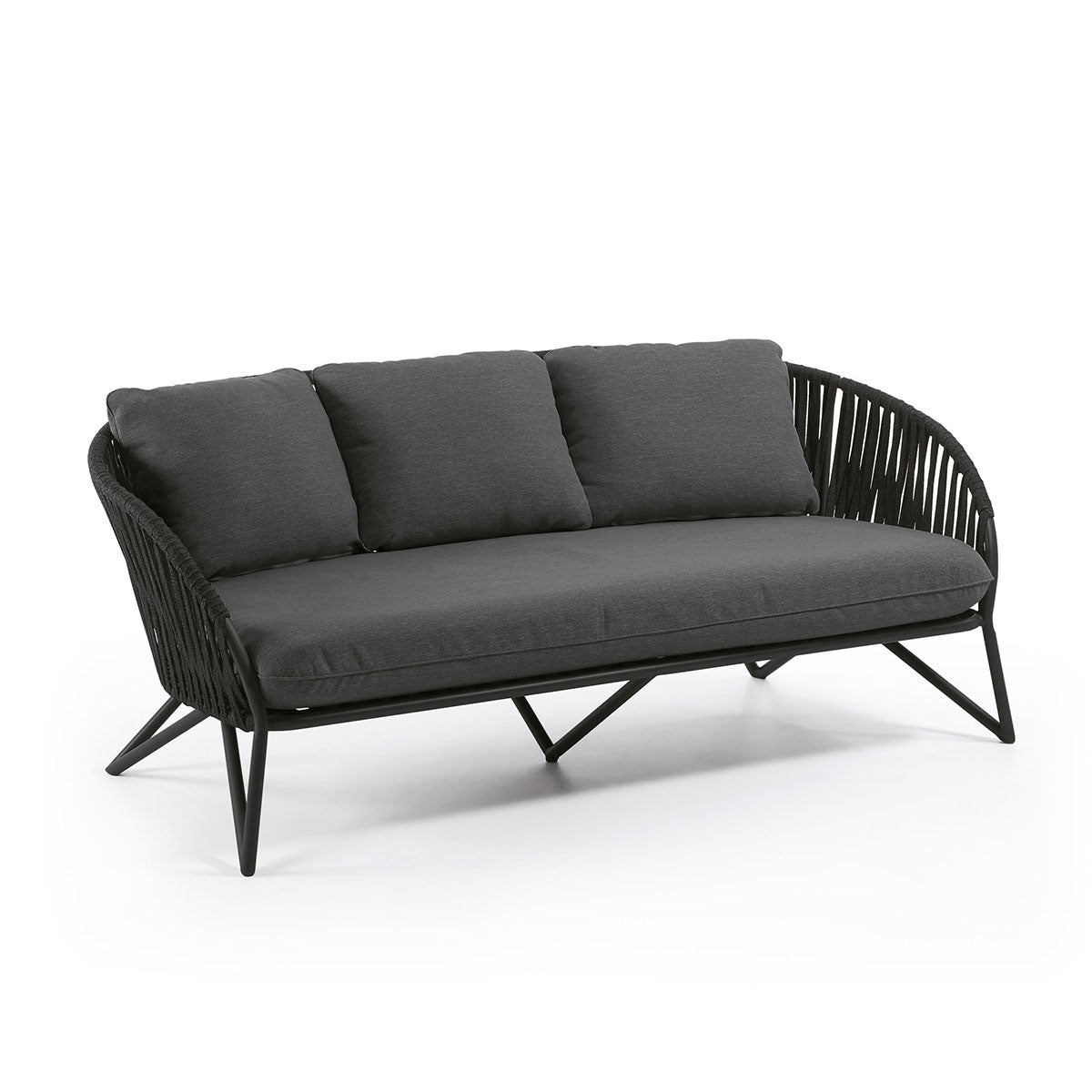 Branzie 3-Seater Outdoor Patio Sofa Set - Waterproof Wicker Furniture for Garden, Backyard, Poolside & Balcony - Comfortable All-Weather Lounge Seating