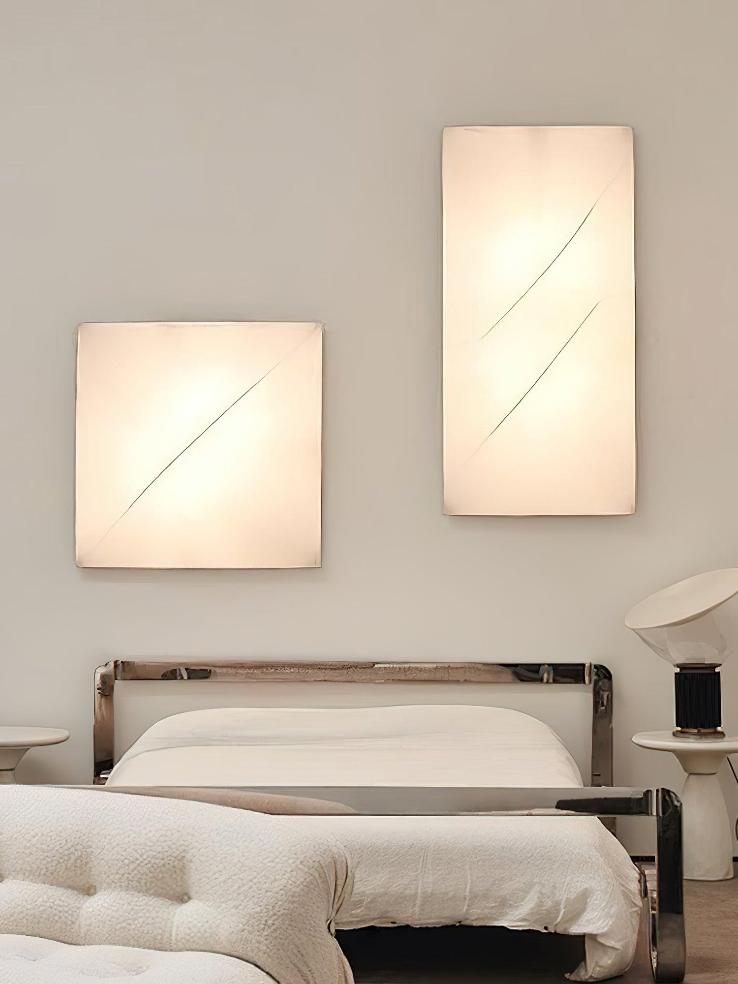 Modern Geometric Wall Sconce LED Light Fixture - Mid Century Inspired Home Decor for Living Room, Bedroom & Hallway - Perfect for Ambient Lighting and Accent Wall Illumination