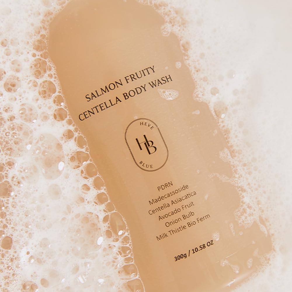 Salmon Fruity Centella Body Wash & Body Cream Set – Hydrating Skincare Duo for Sensitive Skin | Valentine's Day Gift for Her | Perfect for Daily Shower & Moisturizing Routine