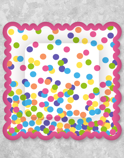 Hooray Dots Dessert Plates - Set of 8 Colorful Party Plates for Birthday, Wedding & Holiday Celebrations - Perfect for Cakes, Cupcakes & Sweet Treats