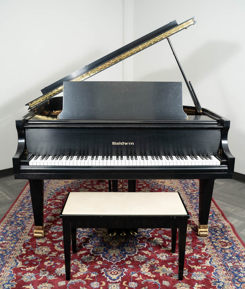 Baldwin 5'8 Model R Grand Piano in Satin Ebony Finish | Serial Number 333070 | Perfect for Home, Studio & Concert Performances