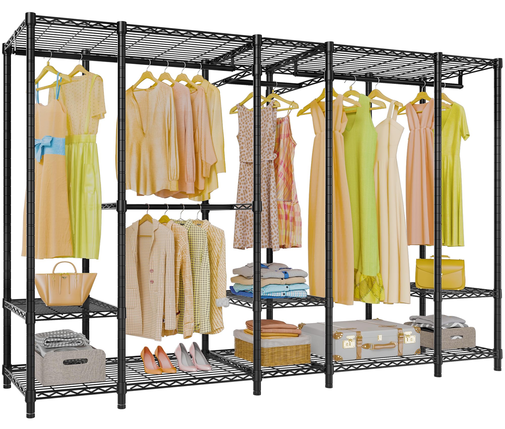 VIPEK V50 Heavy Duty Portable Closet - Extra Large Freestanding Wardrobe with 1300lbs Capacity | Metal Clothing Rack for Bedroom, Closet Organizer & Clothes Storage | Perfect for Apartments, Dorms and Temporary Housing