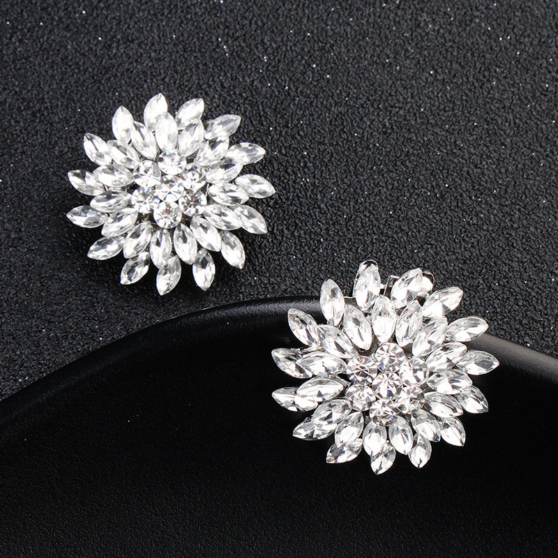 1 Pair Detachable Round Shoe Clips for Wedding Shoes - Elegant Buckle Accessories for Bridal, Prom, and Formal Occasions