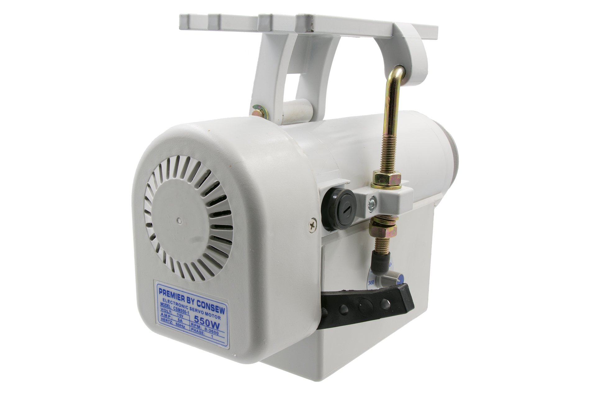 Consew 550W 110V Industrial Sewing Machine Servo Motor - Heavy Duty Fabric Stitching for Leather, Canvas & Upholstery | Perfect for Tailors, Manufacturers & DIY Craft Projects