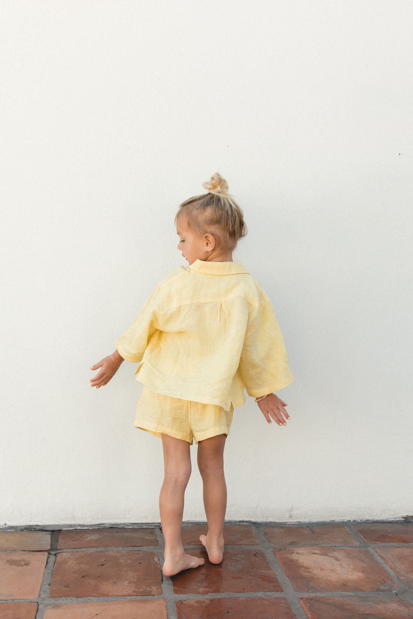 Capri Kids Linen Top for Girls - Soft Breathable Summer Tunic - Casual & Beach Wear - Perfect for Outdoor Play, Vacation & Family Photos