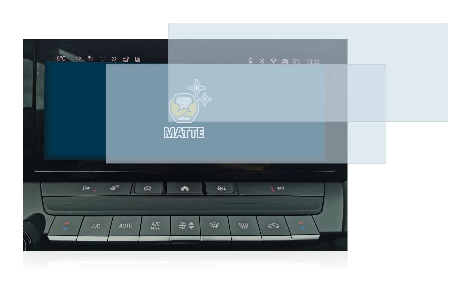 Brotect Anti-Glare Matte Screen Protector for Opel Astra L 2022 Navigation System (2 Pack) - Scratch Resistant, HD Clarity, Perfect for Daytime Driving & Outdoor Use